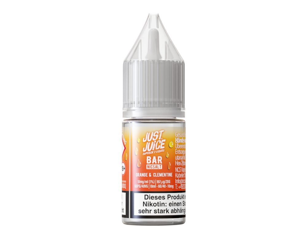 Just Juice - Bar - Orange & Clementine - Nikotinsalz Liquid 10 mg/ml – Bild 2