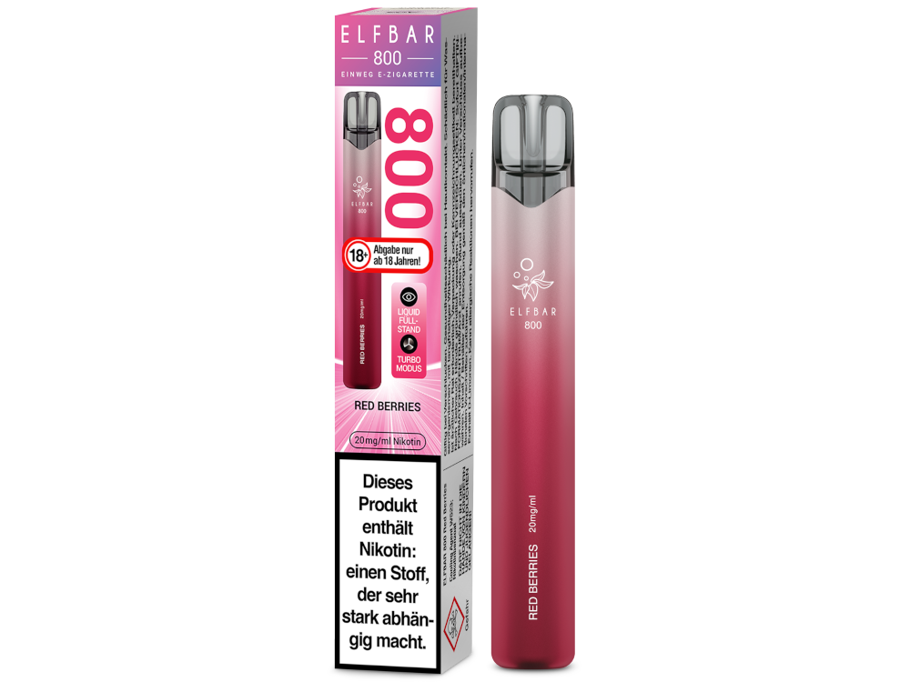 Elfbar 800 Einweg E-Zigarette - Red Berries 20 mg/ml