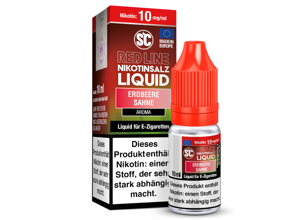 SC - Red Line - Erdbeere Sahne - Nikotinsalz Liquid 10 mg/ml