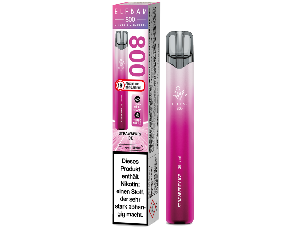 Elfbar 800 Einweg E-Zigarette - Strawberry Ice 20 mg/ml