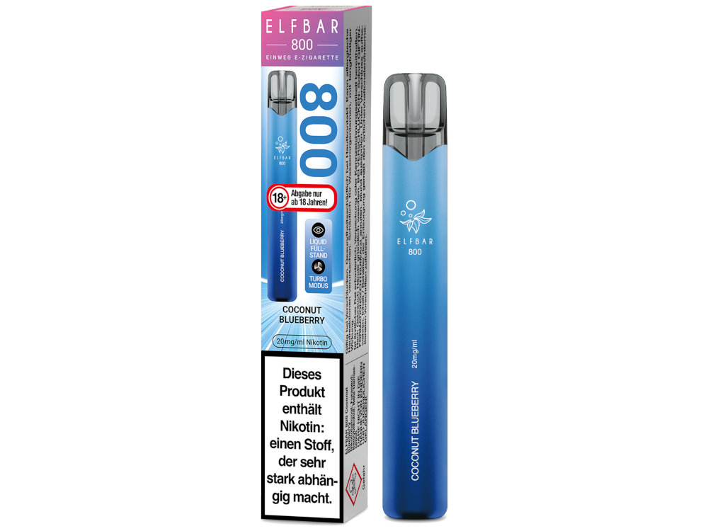 Elfbar 800 Einweg E-Zigarette - Coconut Blueberry 20 mg/ml
