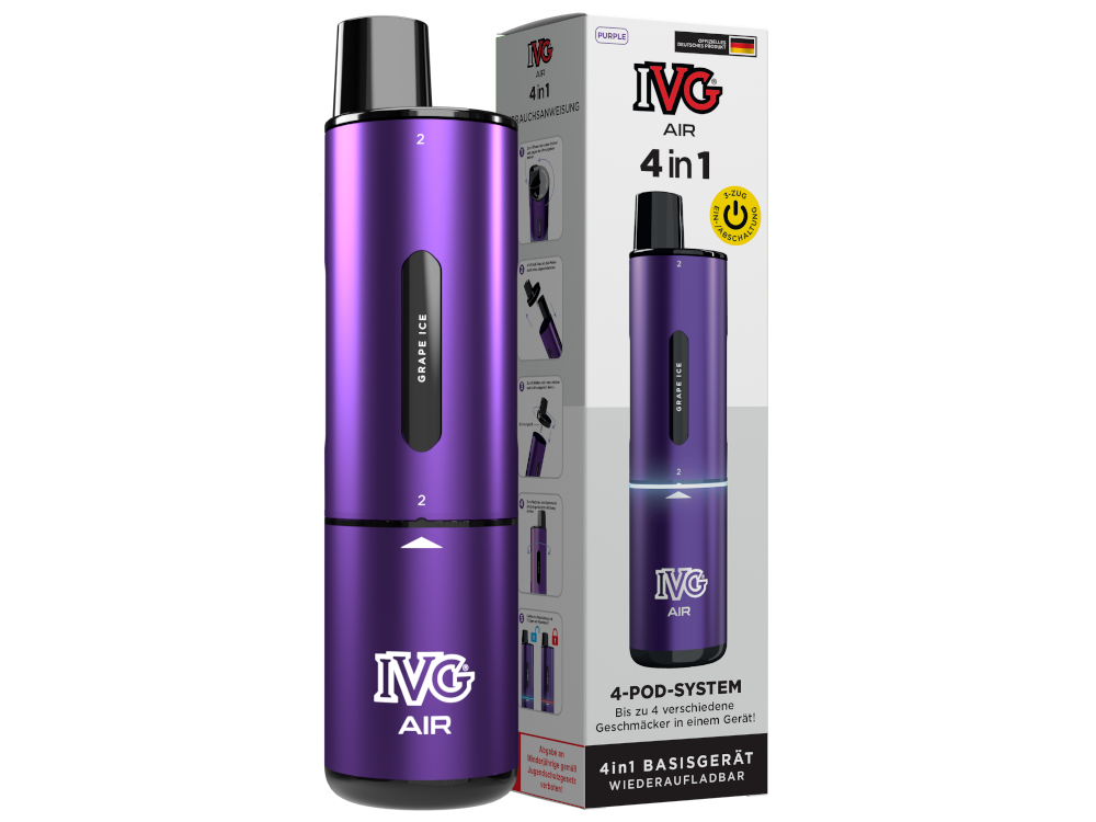 IVG - AIR 4in1 Akku 1100 mAh (Basisgerät) lila – Bild 2