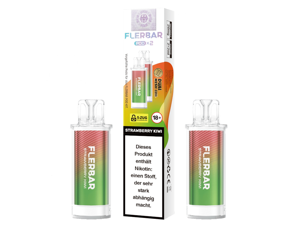 Flerbar - POD Strawberry Kiwi 20 mg/ml (2 Stück pro Packung)