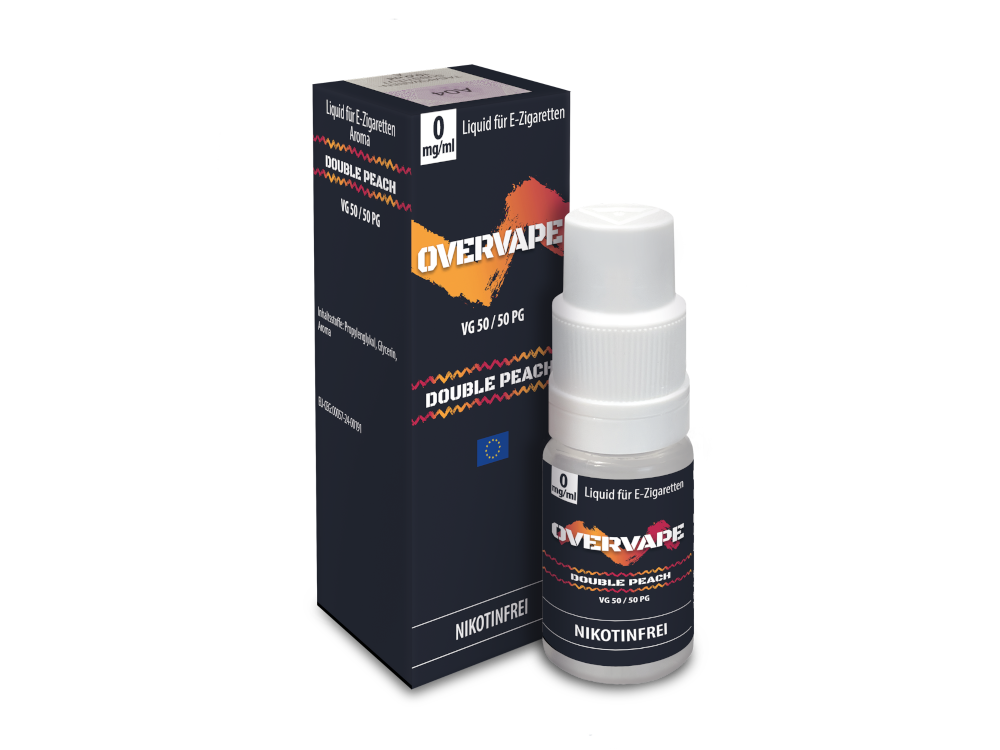 Overvape - Double Peach - Nikotinsalz Liquid 0 mg/ml