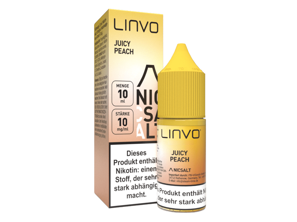 Linvo - Juicy Peach - Nikotinsalz Liquid 10 mg/ml