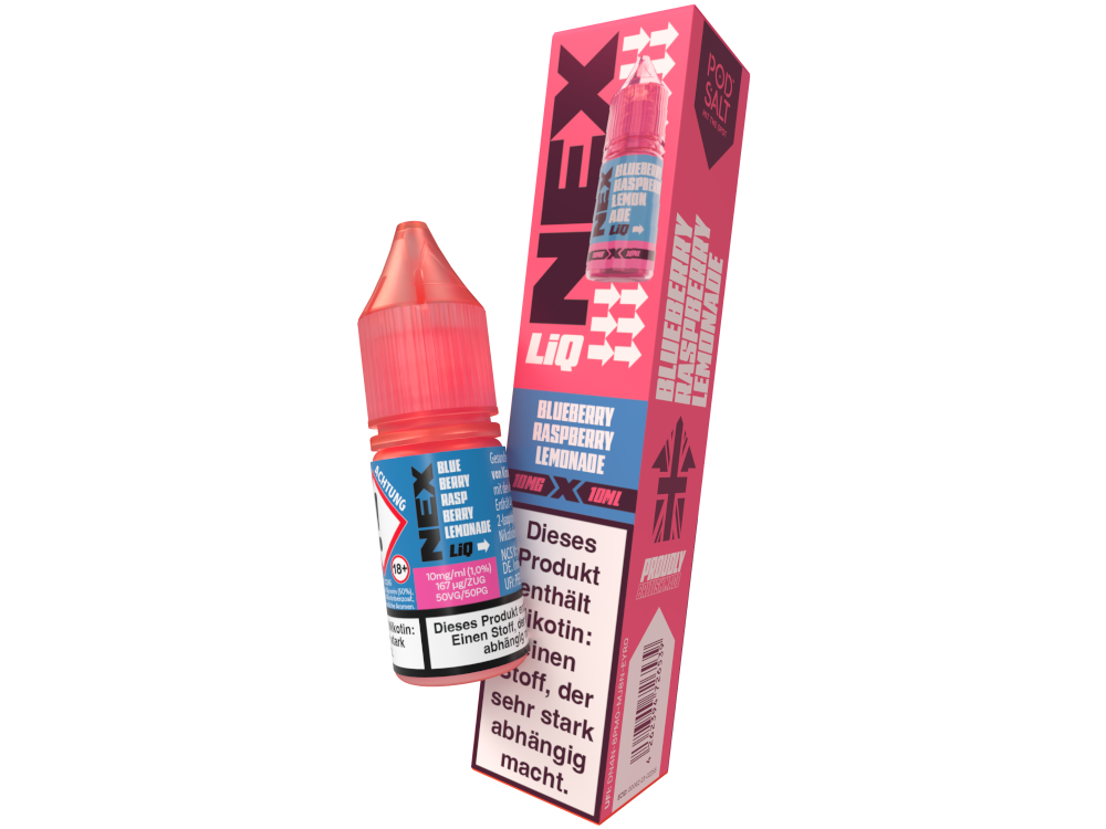 Pod Salt - NexLiq - Blueberry Raspberry Lemonade - Nikotinsalz Liquid 10 mg/ml