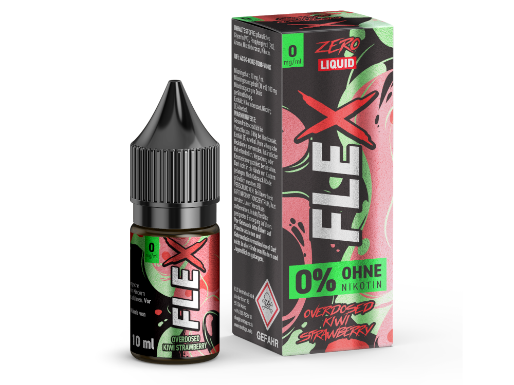 Revoltage - FLEX - Overdosed Kiwi Strawberry - Nikotinsalz Liquid 0 mg/ml