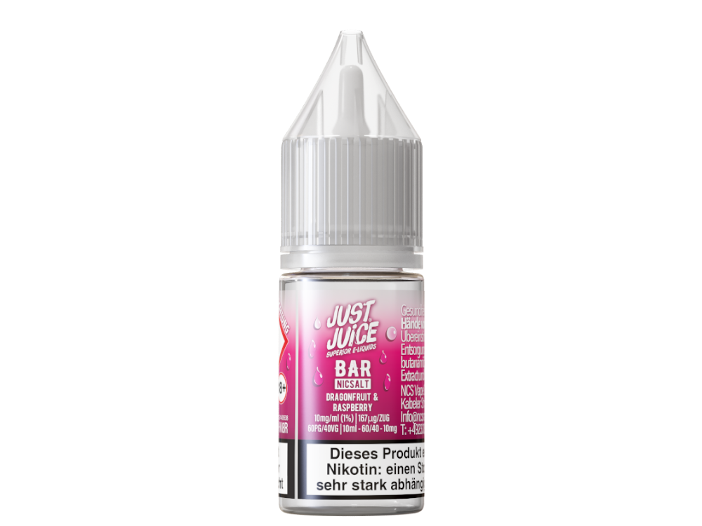 Just Juice - Bar - Dragonfruit & Raspberry - Nikotinsalz Liquid 10 mg/ml – Bild 2