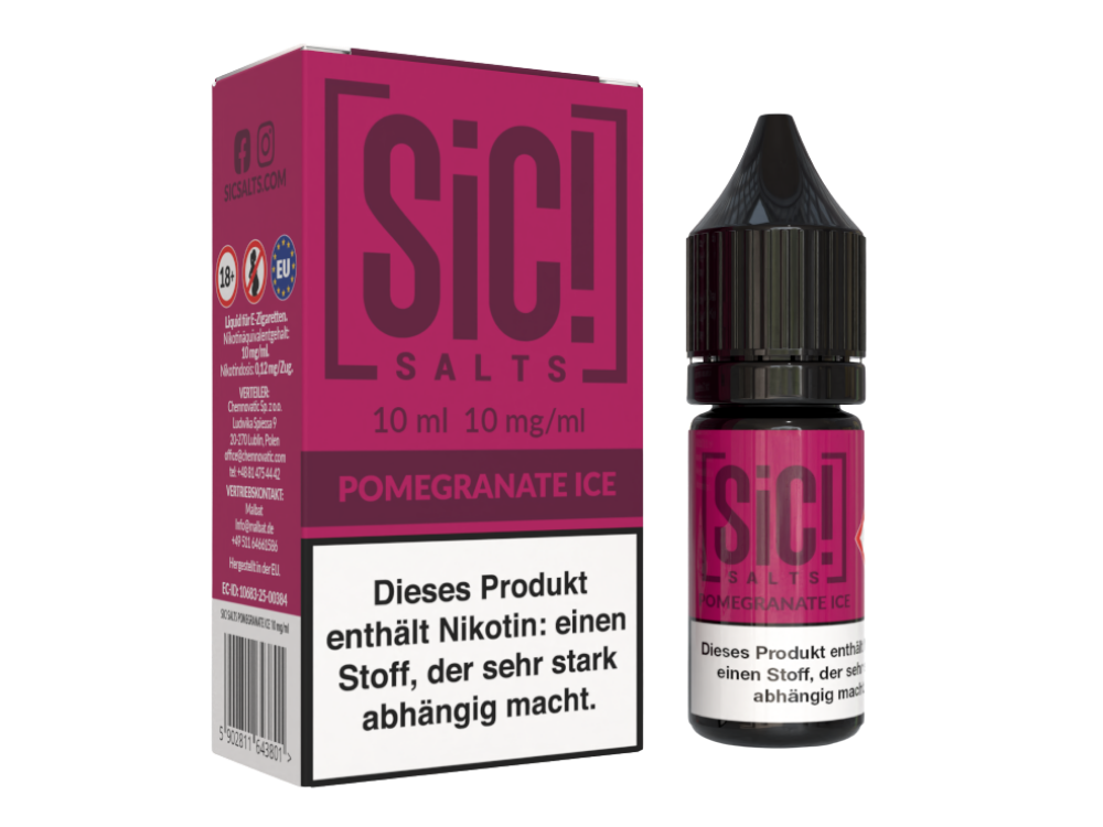 SiC! Salts - Pomegranate Ice - Nikotinsalz Liquid 10 mg/ml