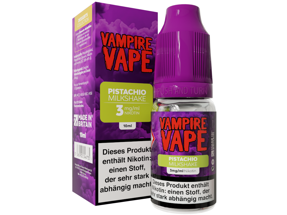 Vampire Vape - Dessert Collection - Pistachio Milkshake E-Zigaretten Liquid 3 mg/ml