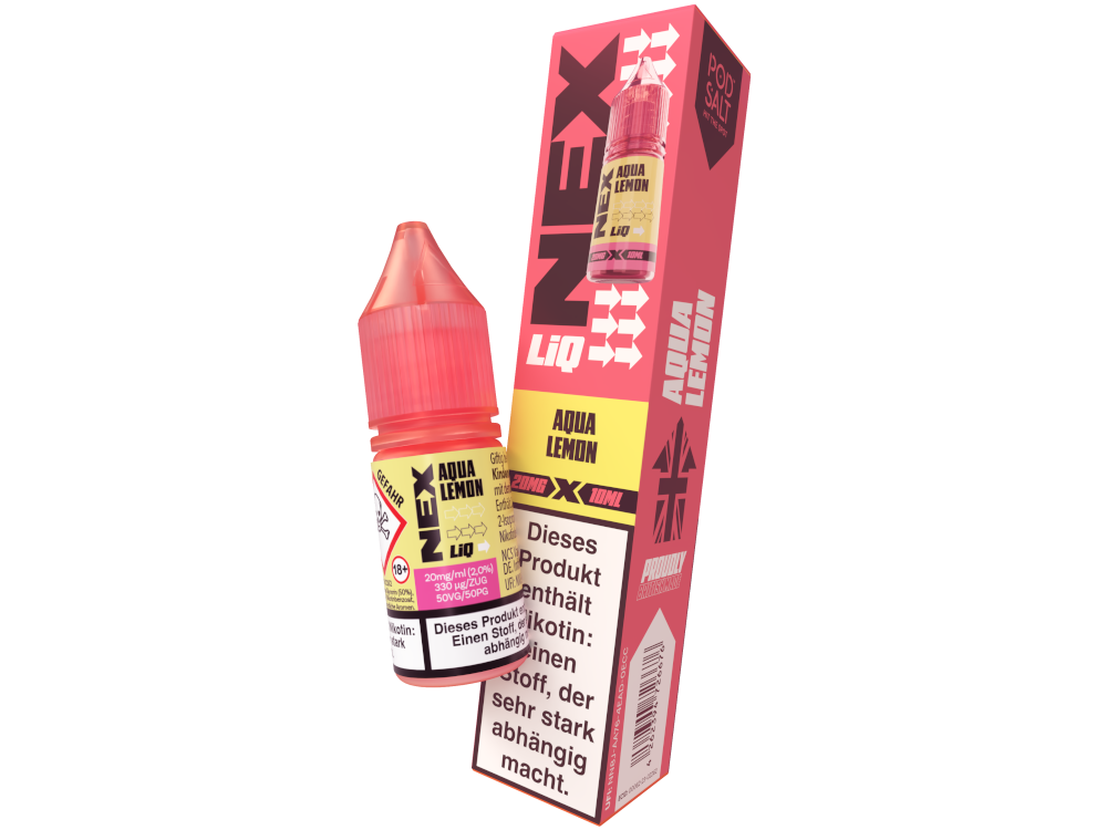 Pod Salt - NexLiq - Aqua Lemon - Nikotinsalz Liquid 20 mg/ml