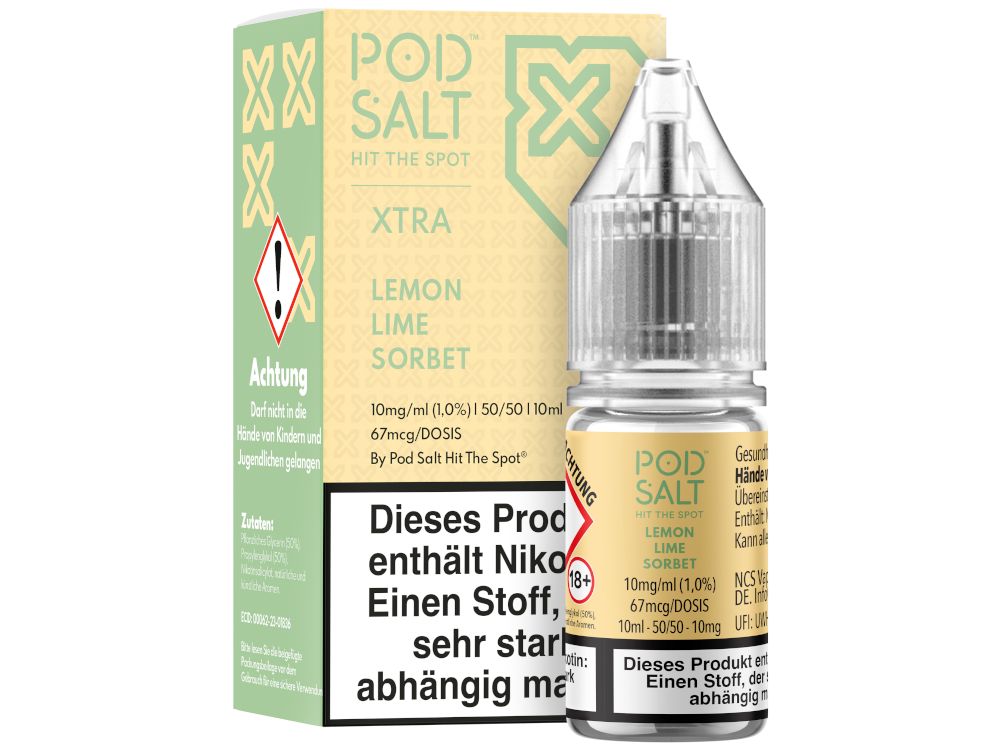 Pod Salt X - Lemon Lime Sorbet - Nikotinsalz Liquid 10 mg/ml