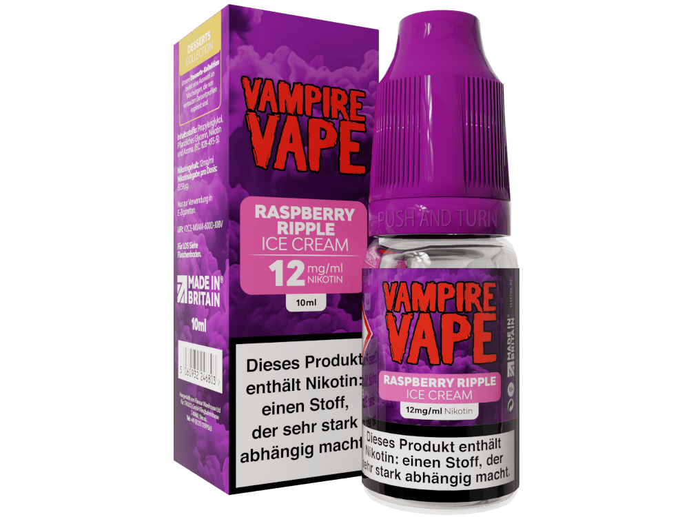 Vampire Vape - Dessert Collection - Raspberry Ripple Ice Cream E-Zigaretten Liquid 12 mg/ml