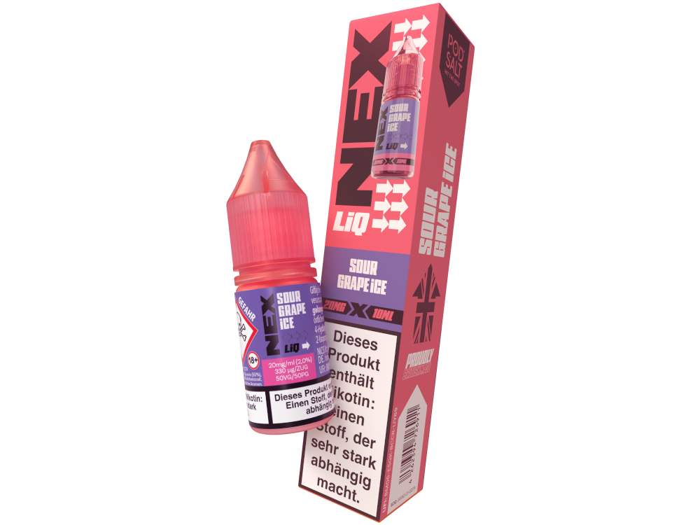 Pod Salt - NexLiq - Sour Grape Ice - Nikotinsalz Liquid 20 mg/ml