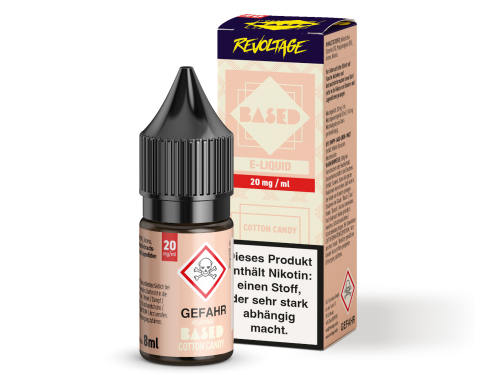 Revoltage - BASED - Cotton Candy Hybrid Nikotinsalz Liquid 8 ml 20 mg/ml