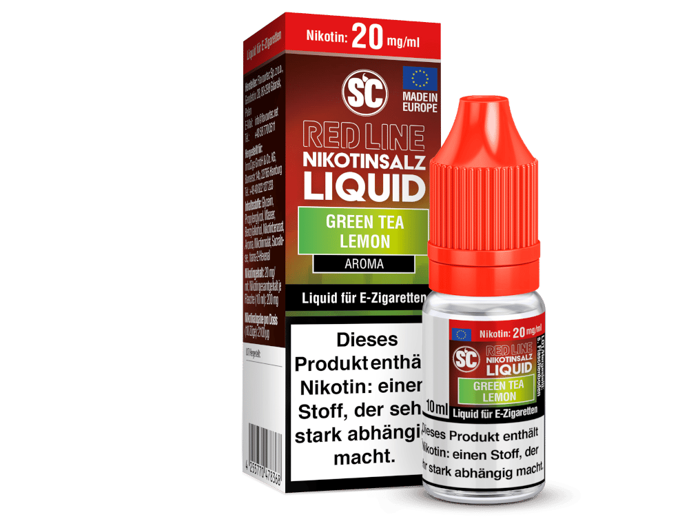SC - Red Line - Green Tea Lemon - Nikotinsalz Liquid 20 mg/ml