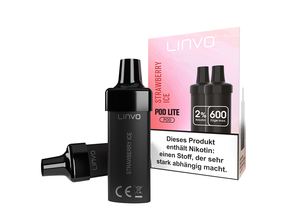 Linvo - Pod Lite Cartridge Strawberry Ice 20 mg/ml (2 Stück pro Packung)