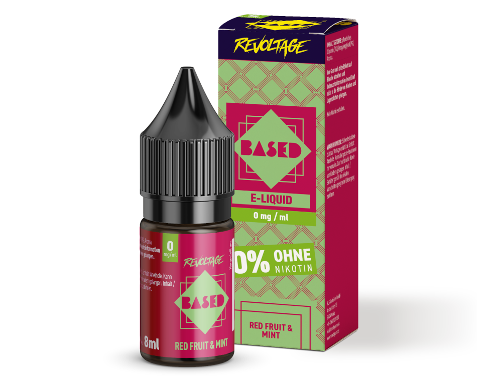 Revoltage - BASED - Red Fruit Mint Hybrid Nikotinsalz Liquid 8 ml 0 mg/ml