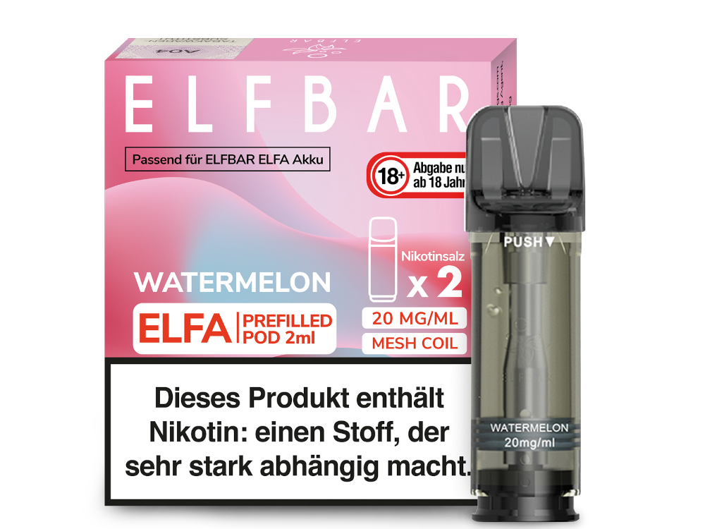 Elfbar - Elfa Pod Watermelon 20 mg/ml (2 Stück pro Packung)