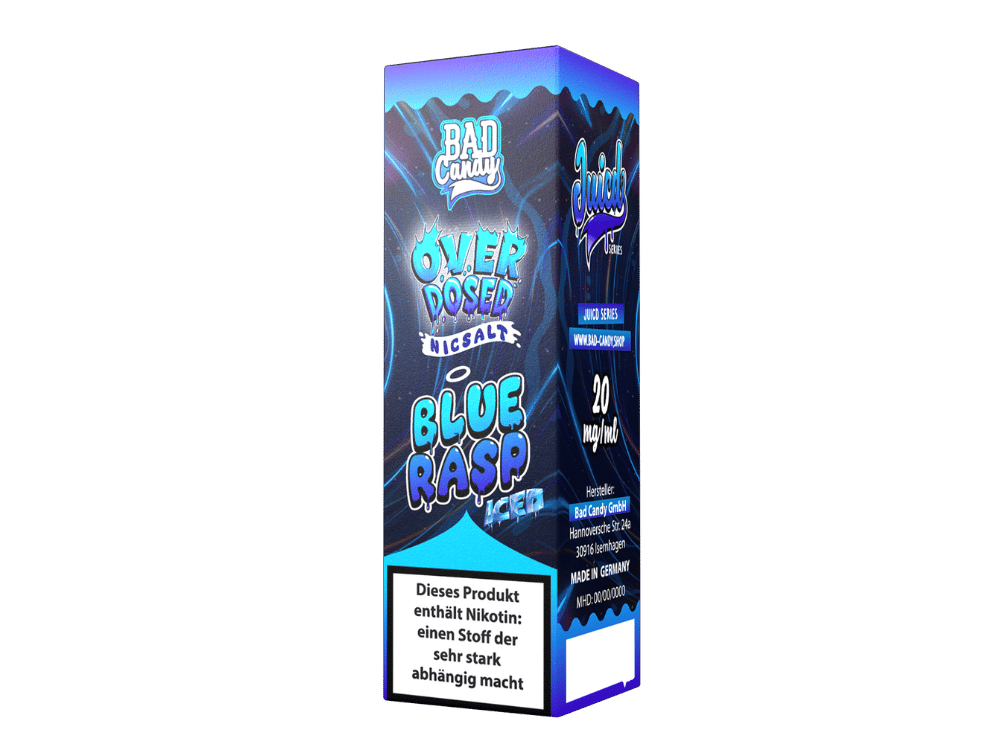 Bad Candy Liquids - Juicd - Overdosed Blue Rasp - Nikotinsalz Liquid 20 mg/ml