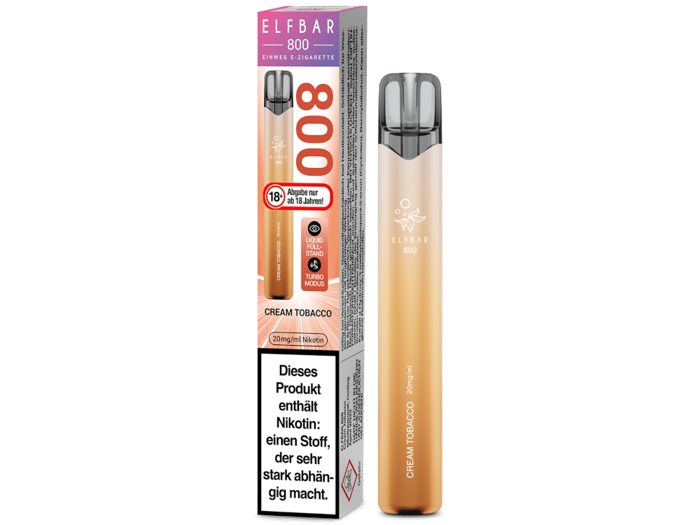 Elfbar 800 Einweg Vape - Cream Tobacco 20 mg/ml