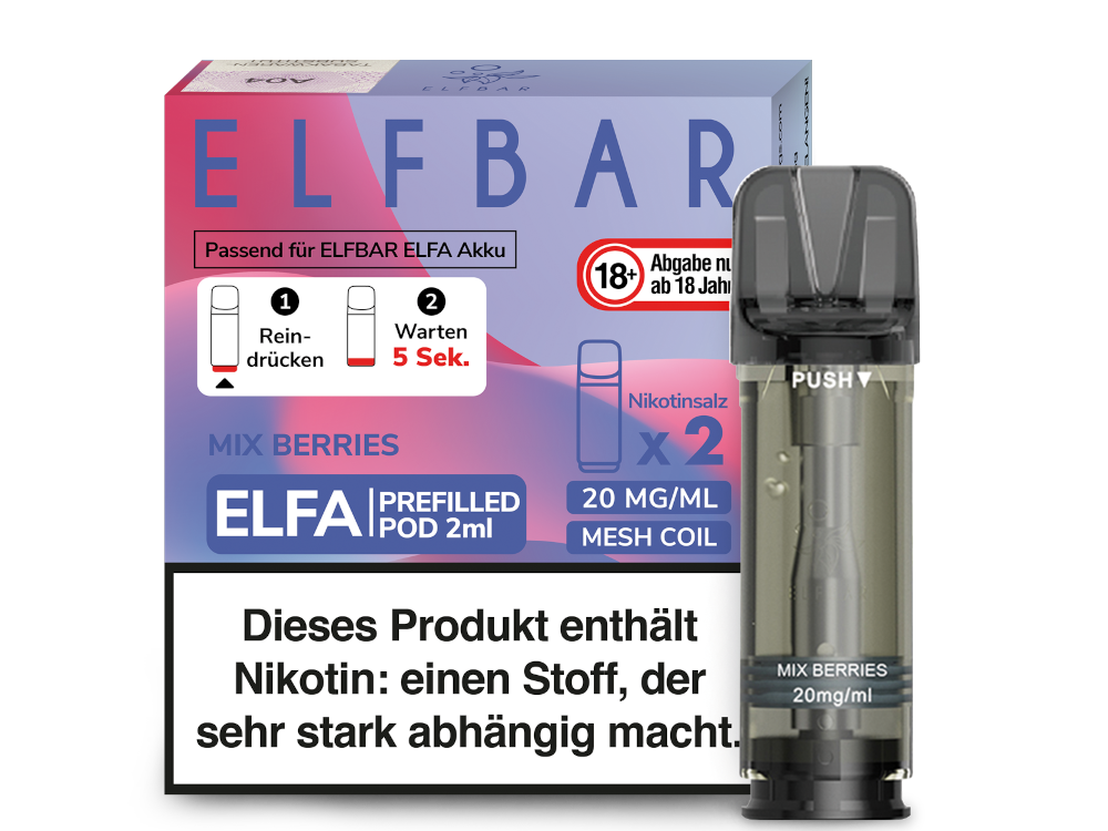 Elfbar - Elfa Pod Mix Berries 20 mg/ml (2 Stück pro Packung)