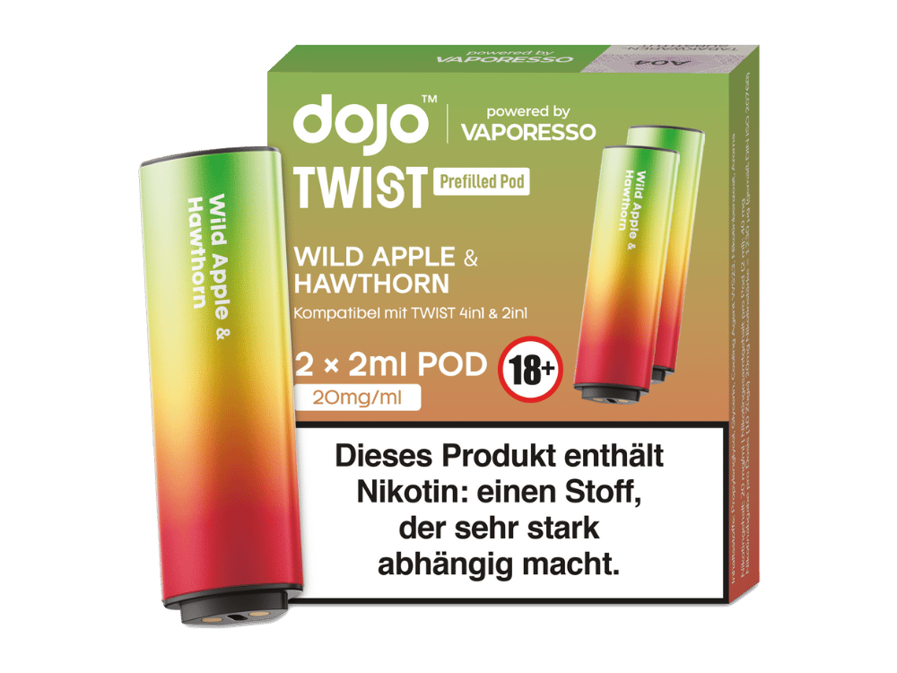 Vaporesso - Dojo - Twist Pod Wild Apple Hawthorn 20 mg/ml (2 Stück pro Packung)