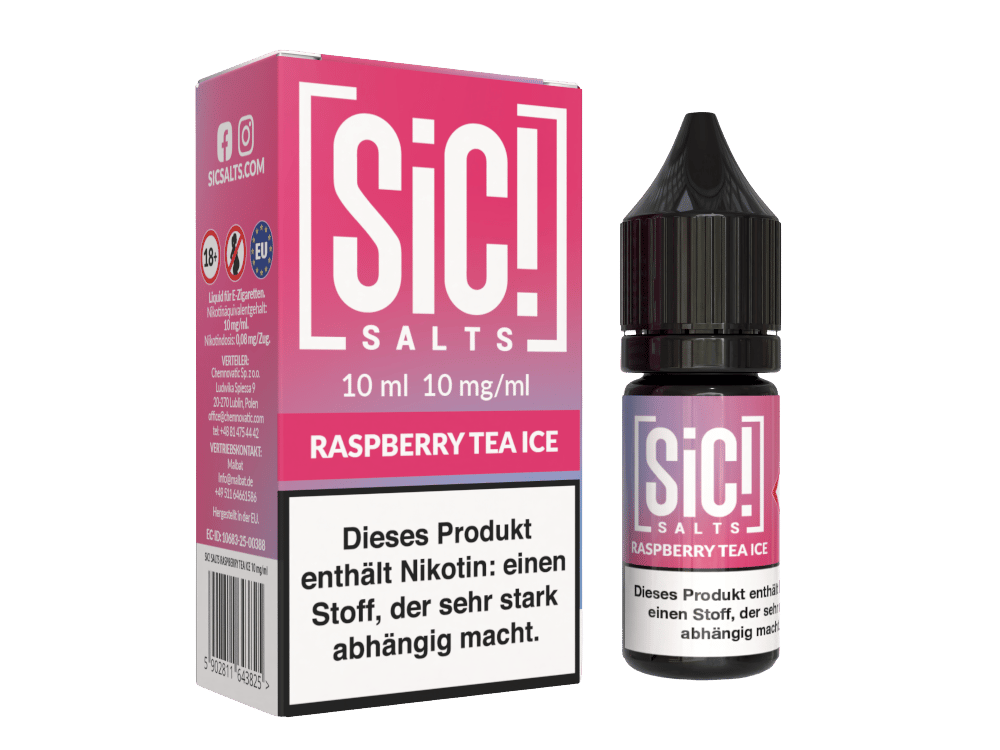 SiC! Salts - Raspberry Tea Ice - Nikotinsalz Liquid 10 mg/ml