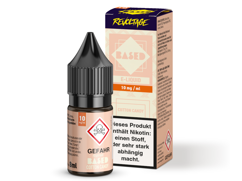 Revoltage - BASED - Cotton Candy Hybrid Nikotinsalz Liquid 8 ml 10 mg/ml