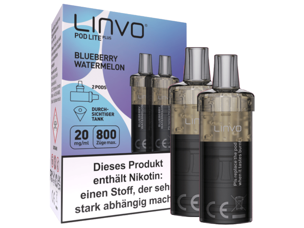 Linvo - Pod Lite Plus Cartridge Blueberry Watermelon 20 mg/ml (2 Stück pro Packung)