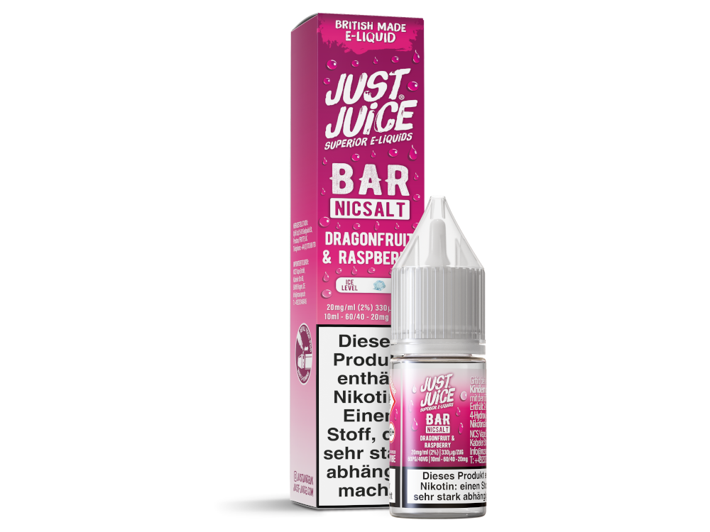 Just Juice - Bar - Dragonfruit & Raspberry - Nikotinsalz Liquid 20 mg/ml
