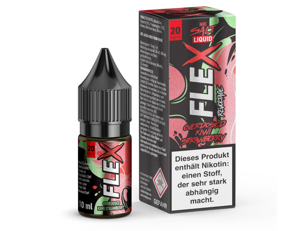 Revoltage - FLEX - Overdosed Kiwi Strawberry - Nikotinsalz Liquid 20 mg/ml