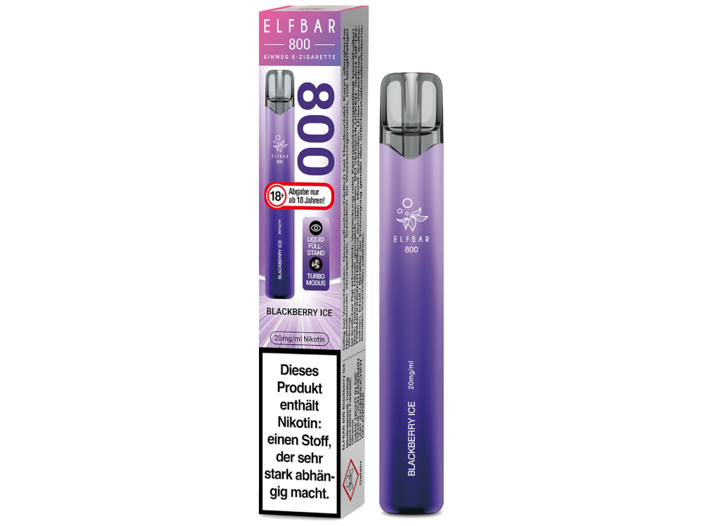 Elfbar 800 Einweg E-Zigarette - Blackberry Ice 20 mg/ml