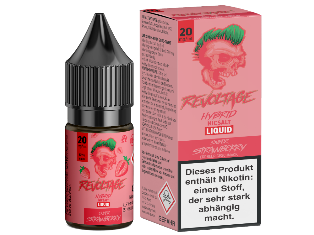 Revoltage - Super Strawberry - Hybrid Nikotinsalz Liquid 20 mg/ml