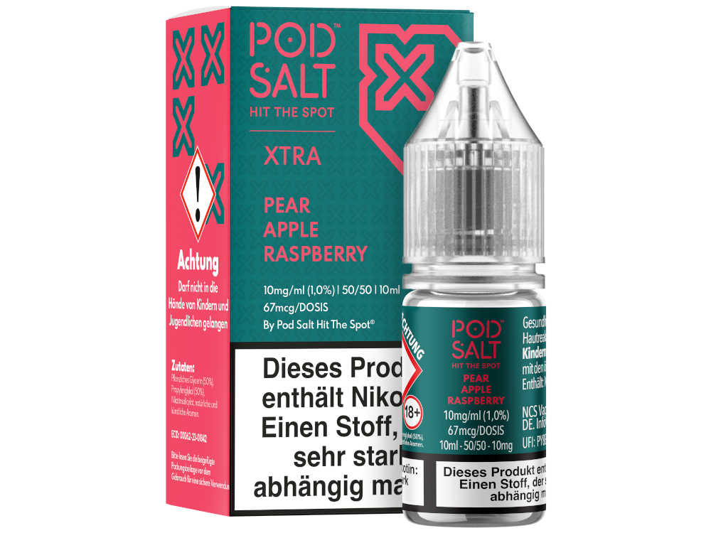 Pod Salt X - Pear Apple Raspberry - Nikotinsalz Liquid 10 mg/ml