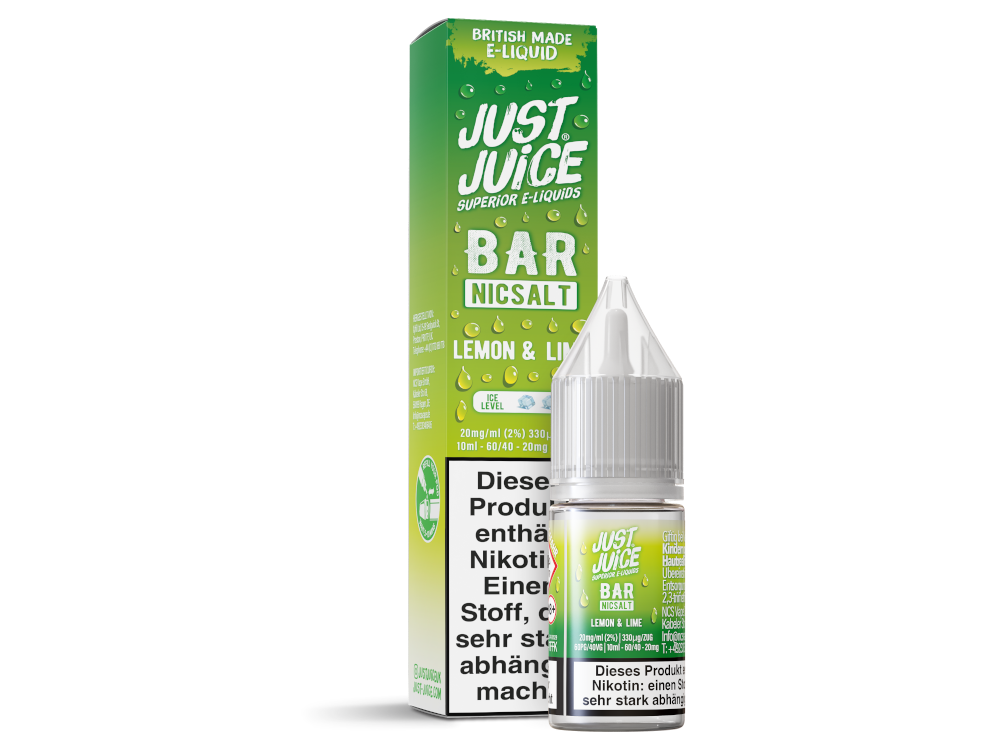Just Juice - Bar - Lemon & Lime - Nikotinsalz Liquid 20 mg/ml