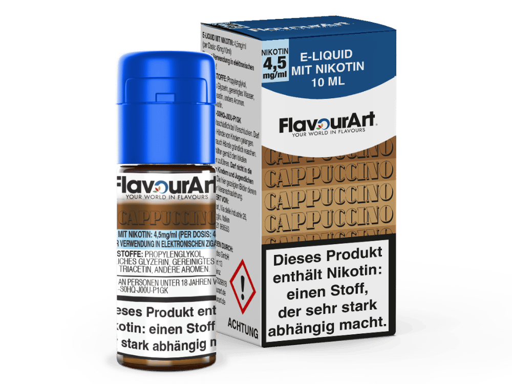 FlavourArt - Cappuccino E-Zigaretten Liquid 4,5 mg/ml