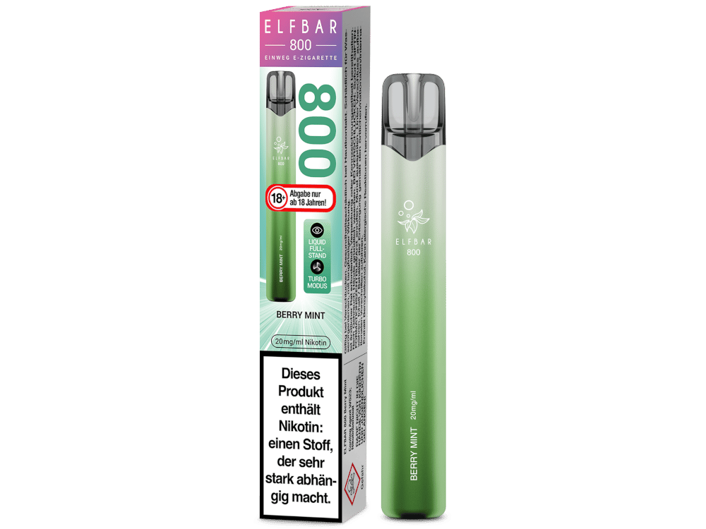 Elfbar 800 Einweg E-Zigarette - Berry Mint 20 mg/ml