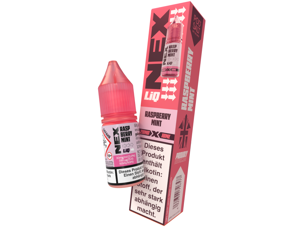 Pod Salt - NexLiq - Raspberry Mint - Nikotinsalz Liquid