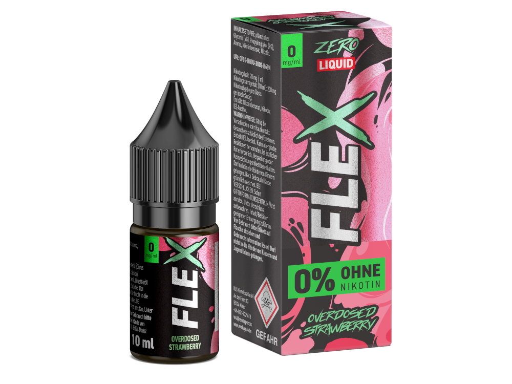 Revoltage - FLEX - Overdosed Strawberry - Nikotinsalz Liquid 0 mg/ml