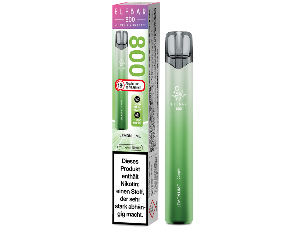 Elfbar 800 Einweg E-Zigarette - Lemon Lime 20 mg/ml
