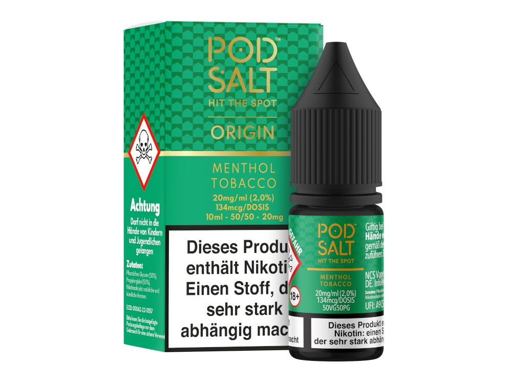 Pod Salt Origin - Menthol Tobacco - Nikotinsalz Liquid 20 mg/ml