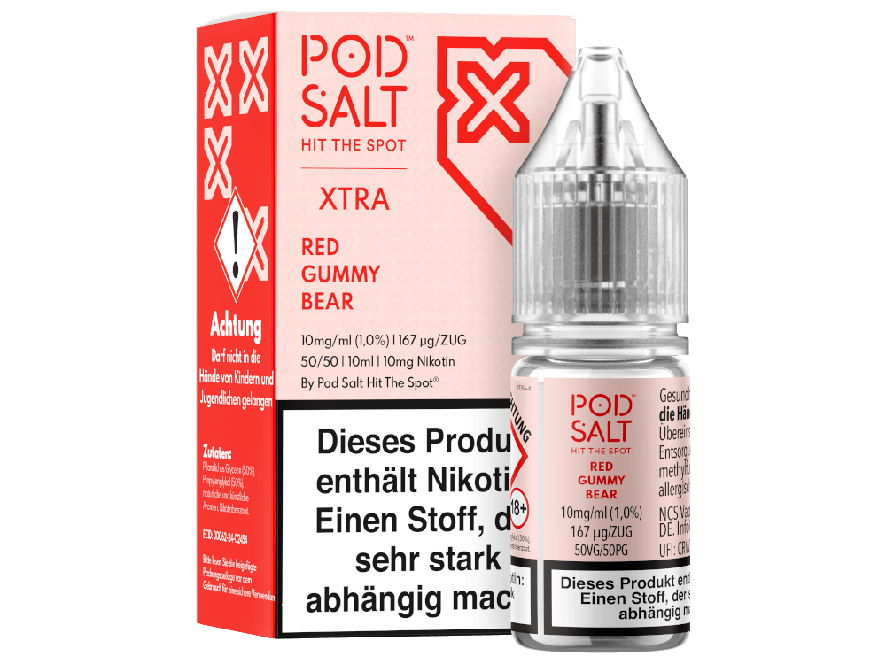 Pod Salt X - Red Gummy Bear - Nikotinsalz Liquid 10 mg/ml