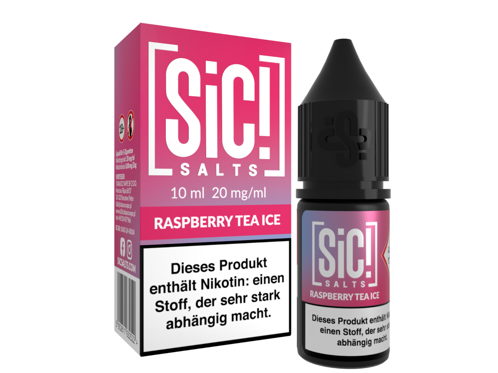 SiC! Salts - Raspberry Tea Ice - Nikotinsalz Liquid 20 mg/ml