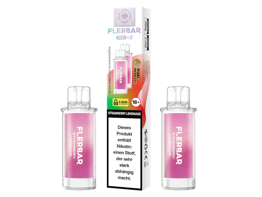 Flerbar - POD Strawberry Lemonade 20 mg/ml (2 Stück pro Packung)