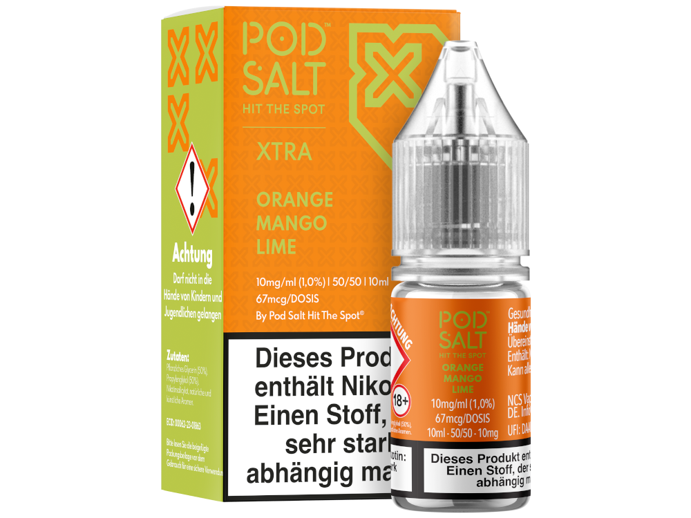 Pod Salt X - Orange Mango Lime - Nikotinsalz Liquid 10 mg/ml