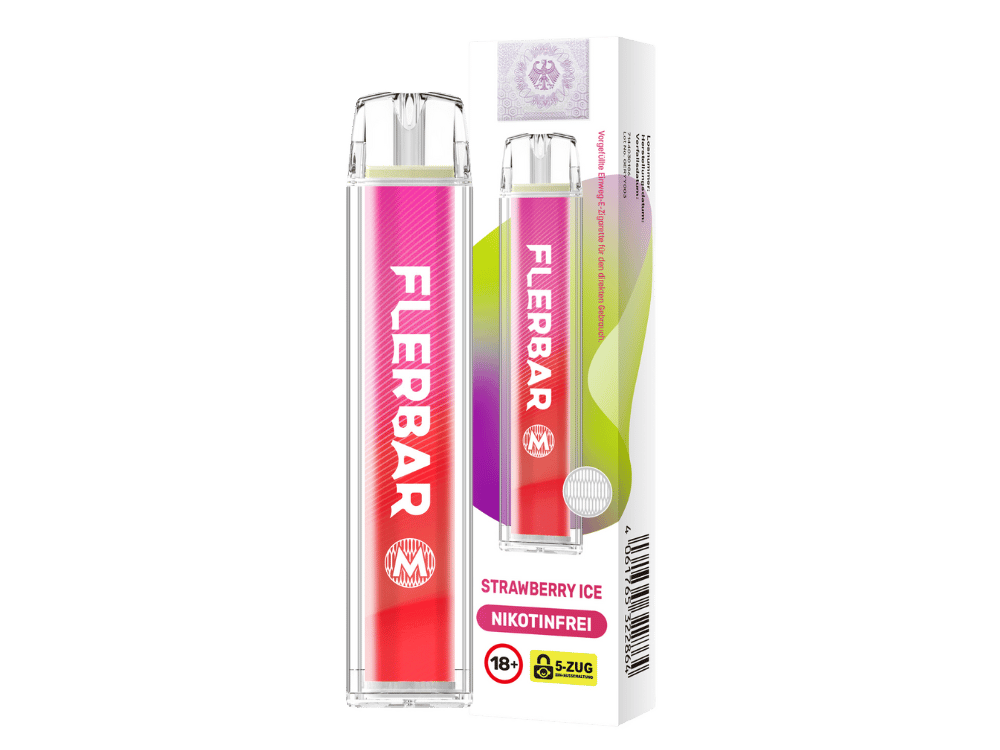 Flerbar - M Einweg E-Zigarette - Strawberry Ice 0 mg/ml