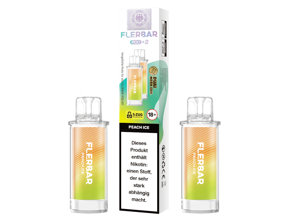 Flerbar - POD Peach Ice 20 mg/ml (2 Stück pro Packung)