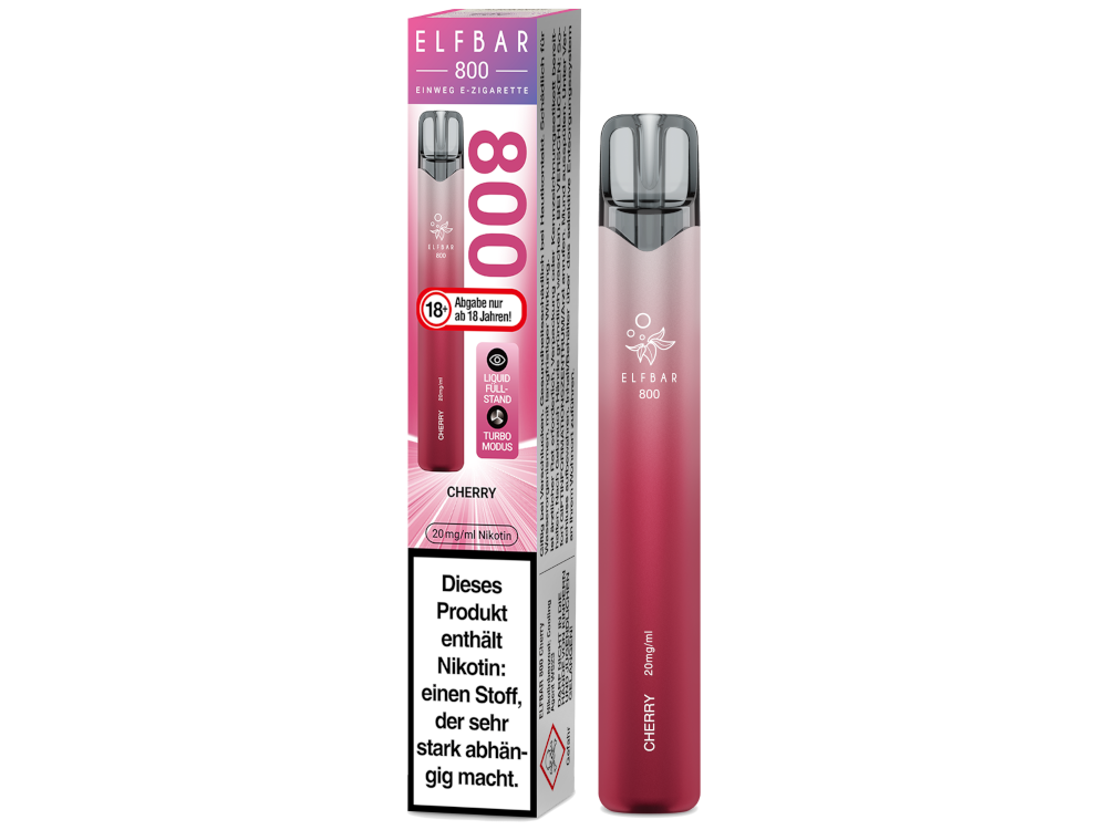 Elfbar 800 Einweg E-Zigarette - Cherry 20 mg/ml