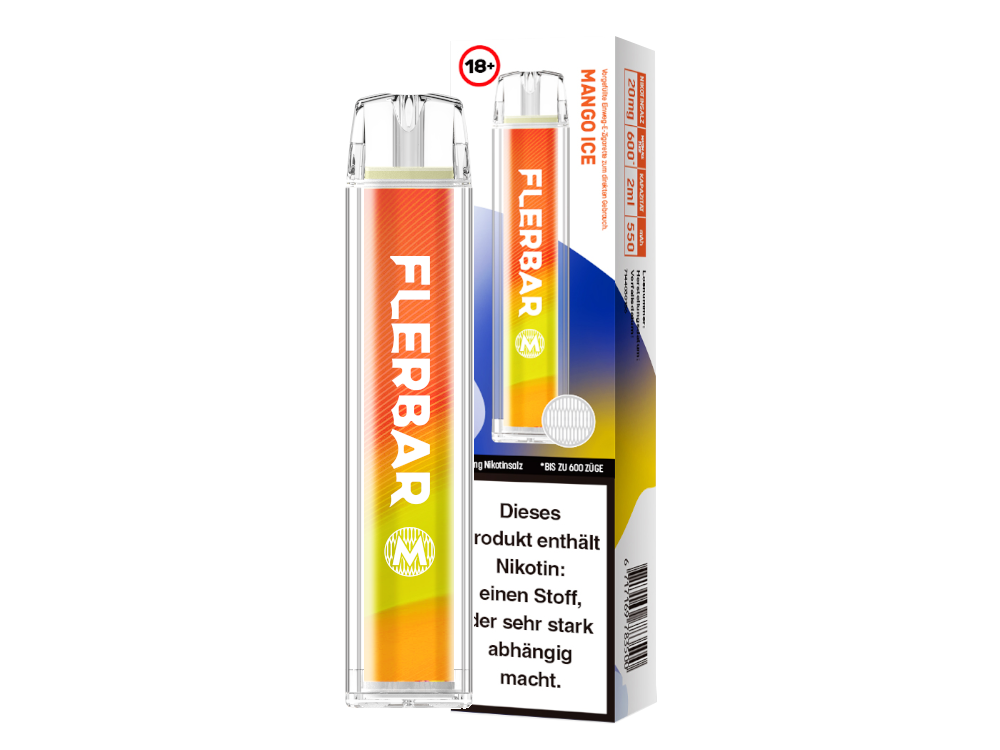 Flerbar - M Einweg E-Zigarette - Mango Ice 20 mg/ml